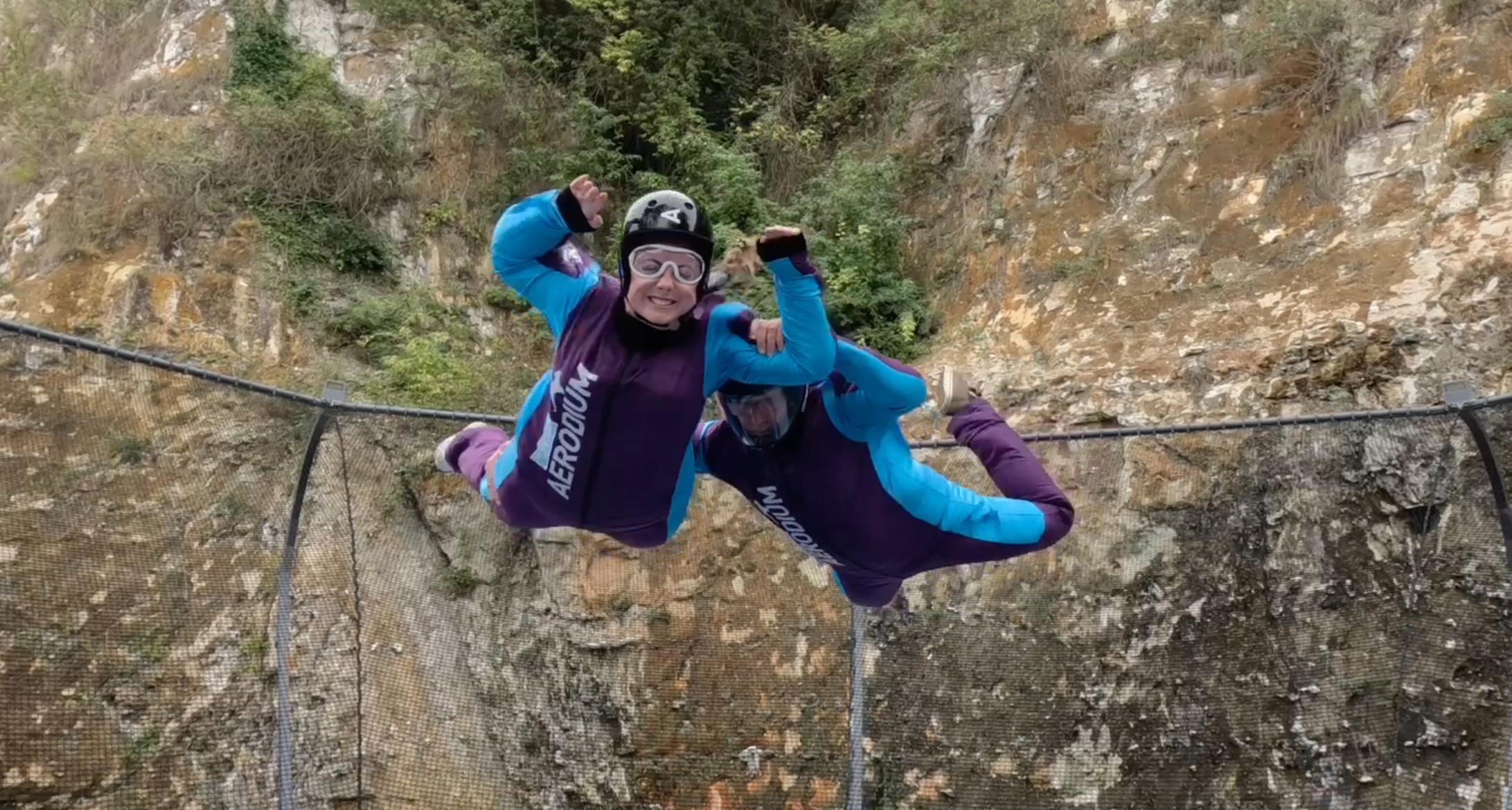 skydiving mid air
