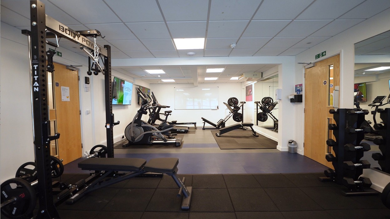 Staff gym at Penelope House the home of Block Management for AM Surveying & Block Management