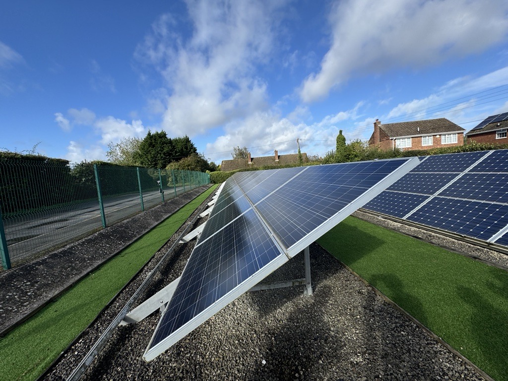 Penelope Hosue runs on solar power from a solar farm within the plot of the site